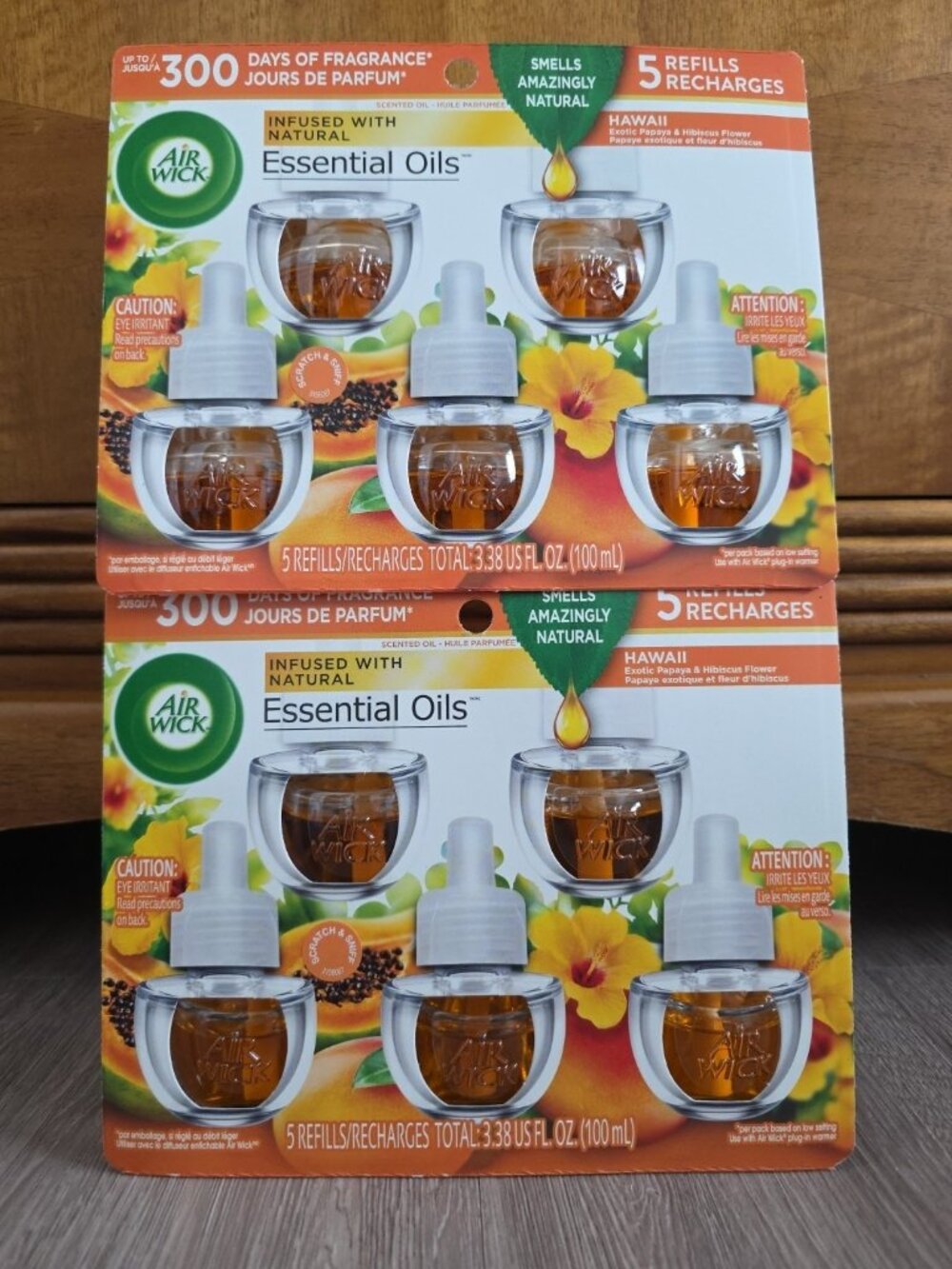 10 Refills Air Wick Scented Oil Refill Hawaii Exotic Papaya‎ & Hibiscus Flower